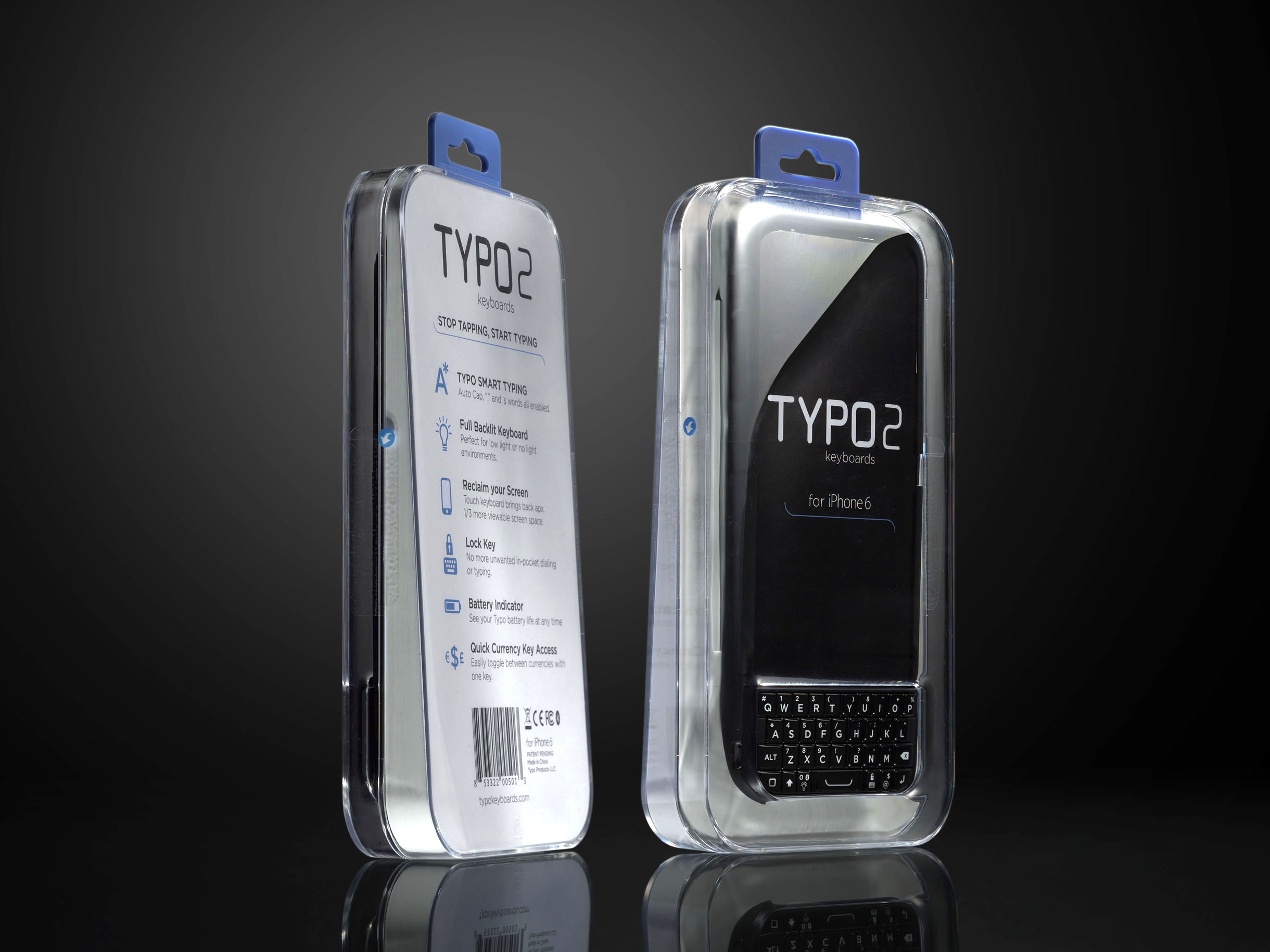 TYPO2 keyboard for iPhone 6 packaging
