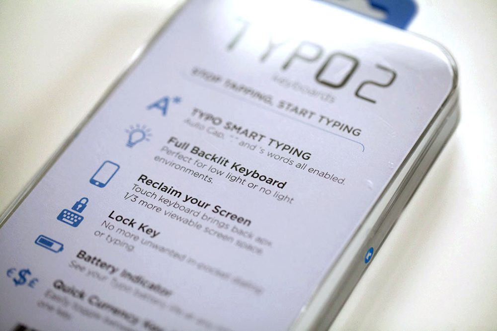 TYPO2 keyboard for iPhone 6 packaging