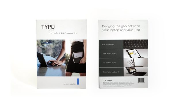 TYPO keyboard for ipad air packaging Air