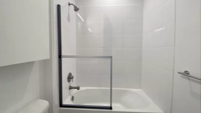 SQUID Acrylic Stick-On Shower Screen